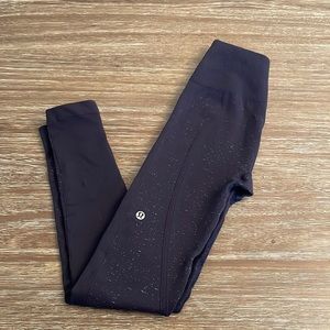 Lululemon Navy Speckled with White Leggings Sz 4